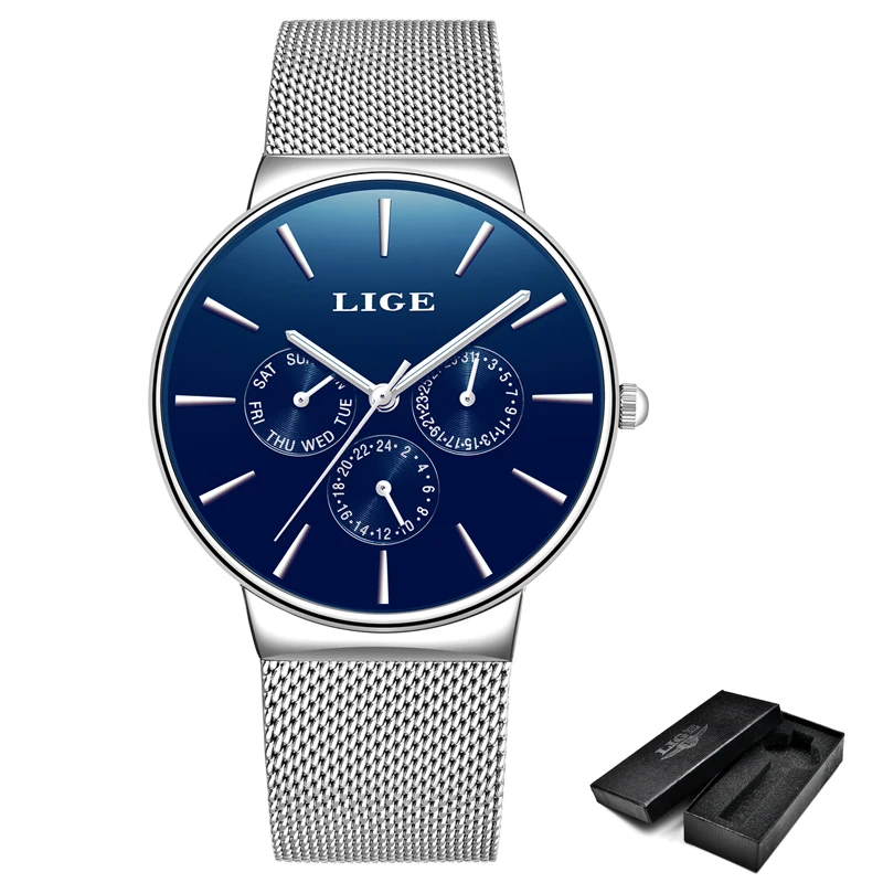 

LIGE Men Watch Fashion Simple Gift Top Brand Luxury Business Waterproof Quartz Watches Men Clock Sports watch relogio masculino