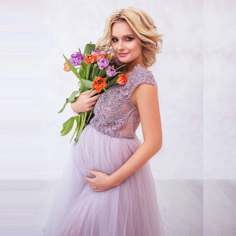 Платье для свадьбы LORIE фиолетовое кружевное платье с рукавами крылышками