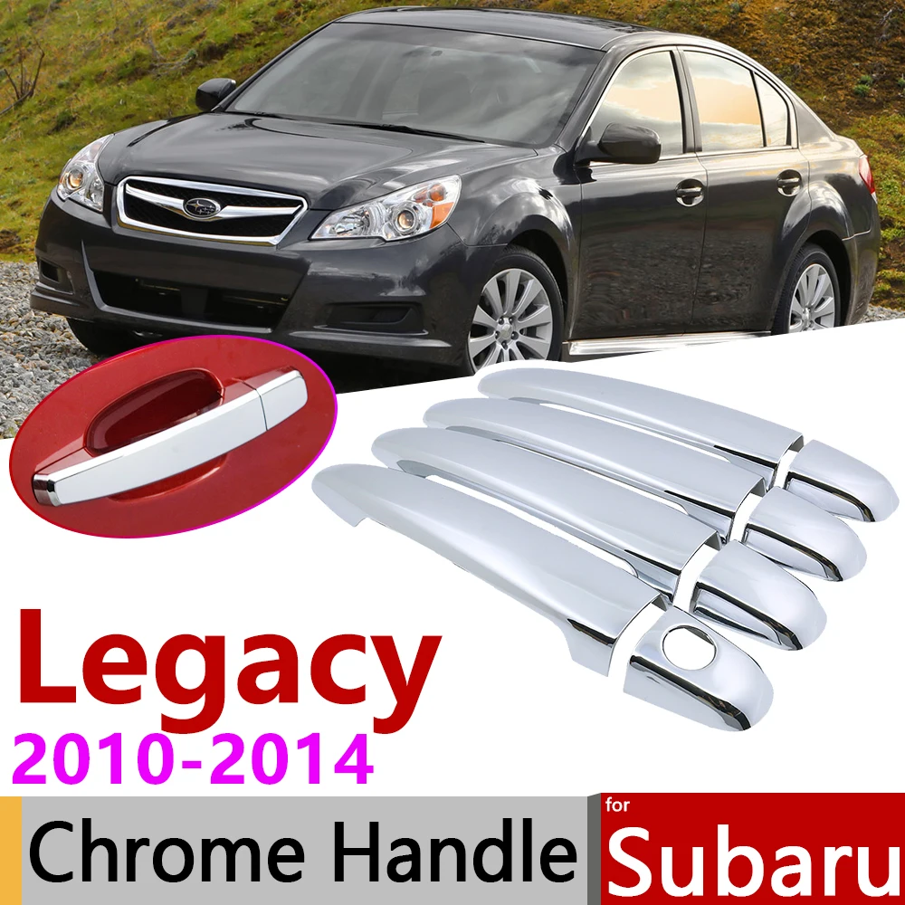 Хромированная крышка ручки внешней двери для Subaru Legacy BM BR 2010 ~ 2014 автомобильные