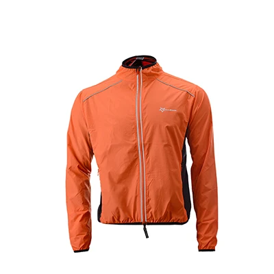 Jacket Orange ROCKBROS куртка для бега ветрозащитный жилет для велоспорта Спортивный Плащ Джерси для пешего туризма непромокаемая УФ-защита быстросохнущее пальто зимнее для мужчин - Цвет: Jacket Orange
