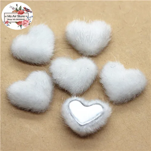white 50pcs 50 шт 16 мм плоская с оборота ткань покрытая пуговицами сердце домашний сад ремесла Кабошон Скрапбукинг DIY 16 мм - Цвет: white 50pcs