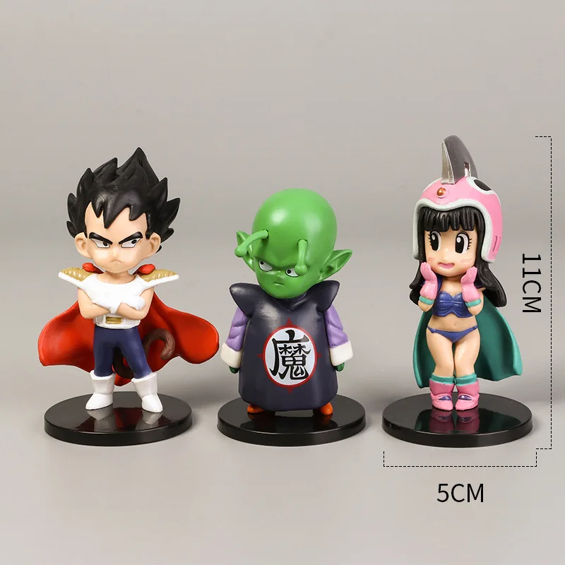 6 шт./лот фигурки Dragon Ball Z Son Goku Gohan Goten Vegeta плавки Bulma Pan Chichi Piccolo Krillin аниме модель DBZ