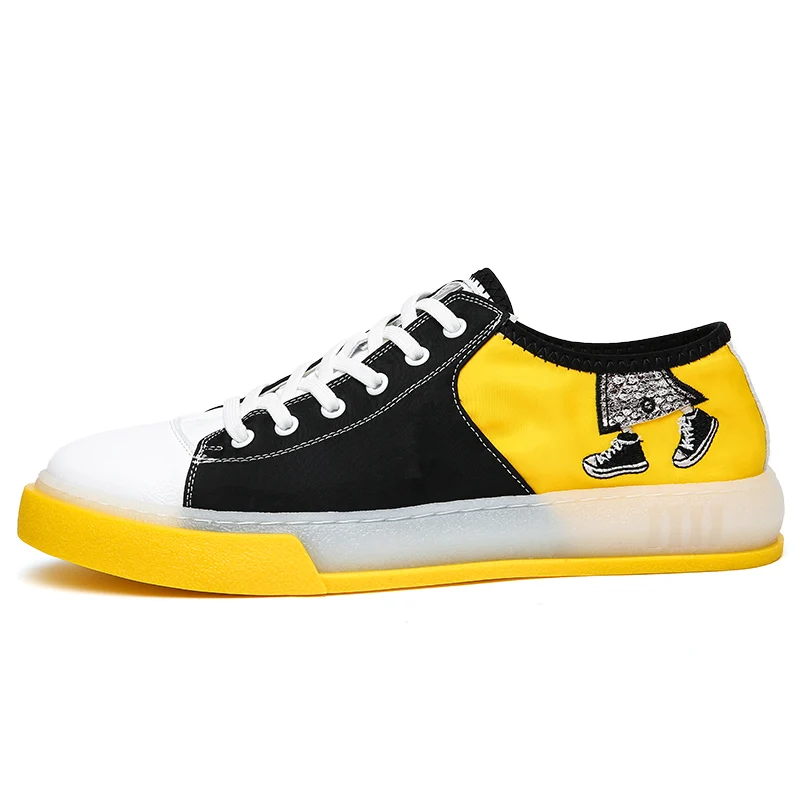 Chic Korean Style Men's Shoes Version Of The Trend Casual Printed Students Canvas 4#17D50 | Обувь
