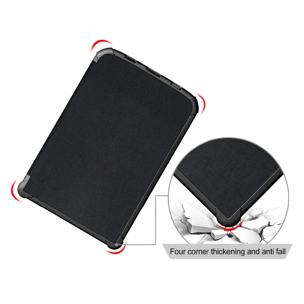 Универсальный чехол книжка для Amazon PocketBook Touch Lux 4/627 616 632 с принтом Wake Sleep кожаные
