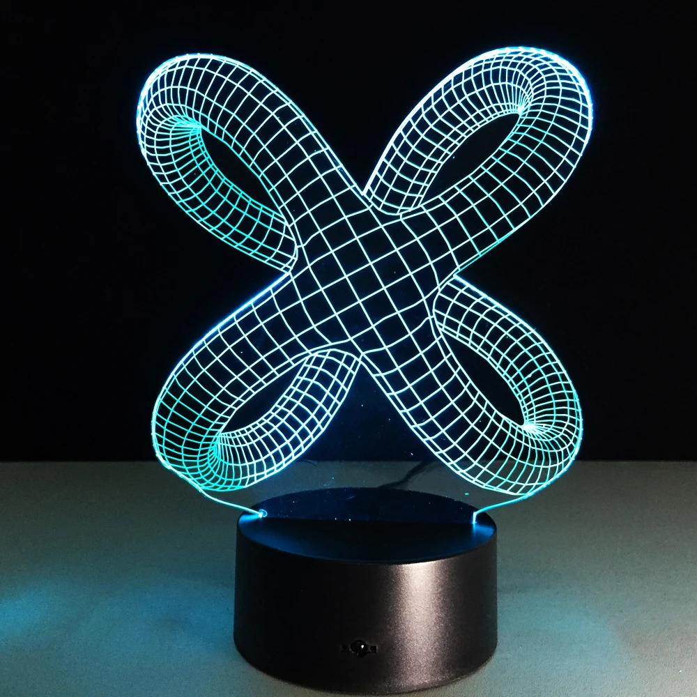 Креативная 3D иллюзионная лампа светодиодный ночсветильник абстрактная