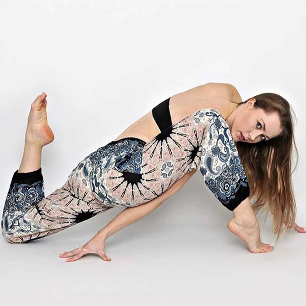 Модные штаны шаровары для мужчин и женщин тайские в стиле бохо фестиваля хиппи