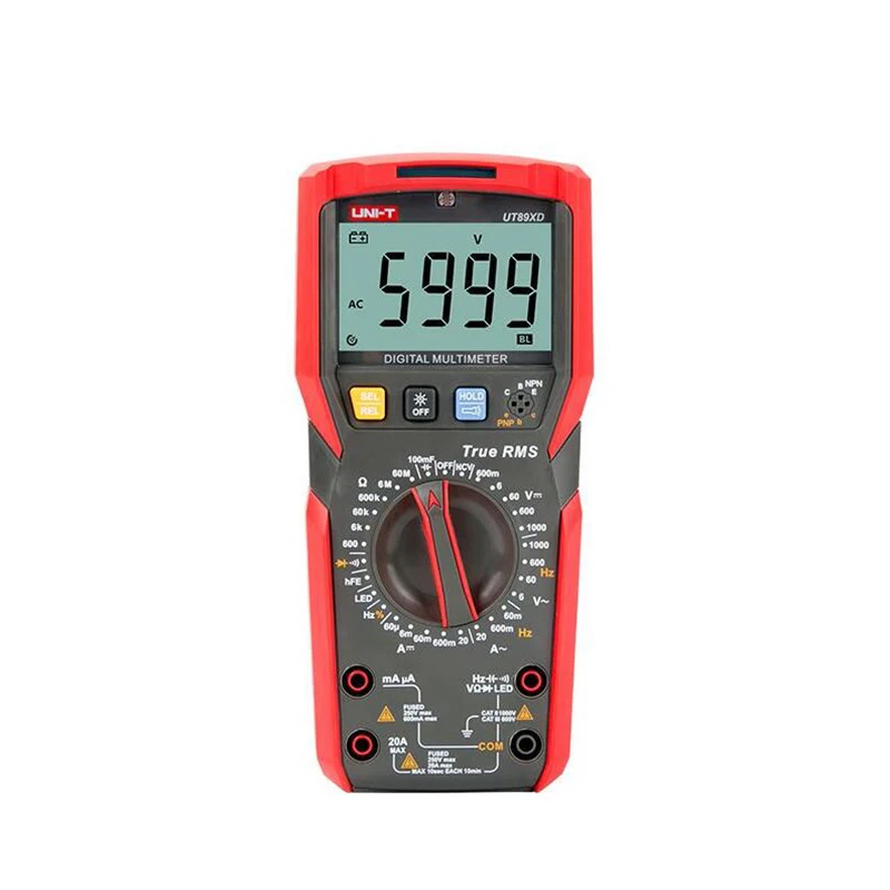 UNI-T UT89XD Digital Multimeter Tester True RMS AC DC Voltmeter Ammeter 1000V 20A Capacitance Frequency Resistance LED Measure
