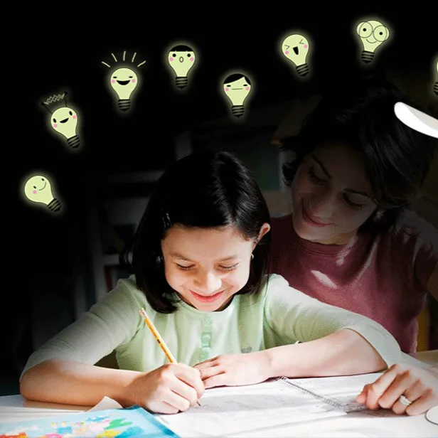 Светящиеся Настенные наклейки лампа Diy обои Набор Дети Спальня флуоресцентный