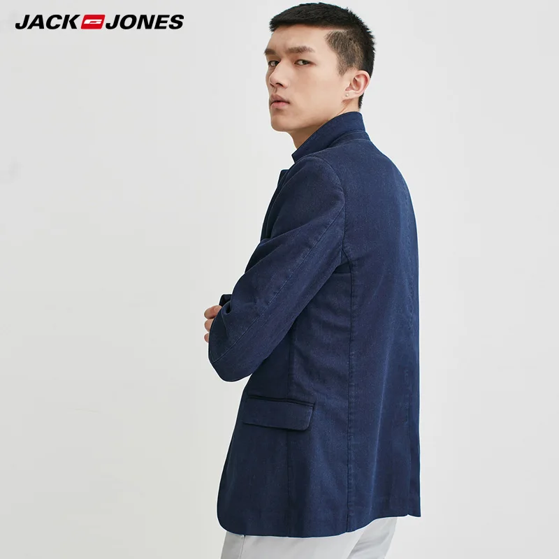 Jack Jones Бренд 2018 Новинка мужский пиджак 30% хлопок нательный фасон два пуговицы