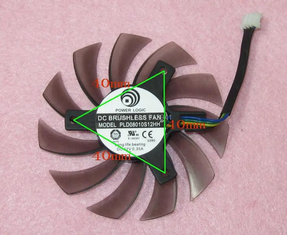 PLD08010S12HH 75 мм видеокарта один вентилятор Замена 40 12 В 0.35A 4 провода 4Pin для MSI GTX 460 560 570