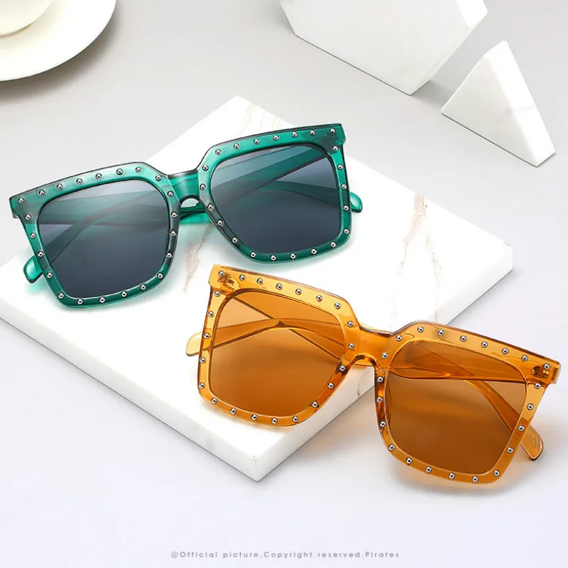 Негабаритные Квадратные Солнцезащитные очки Для женщин мужчин 2019 Мода Элитный