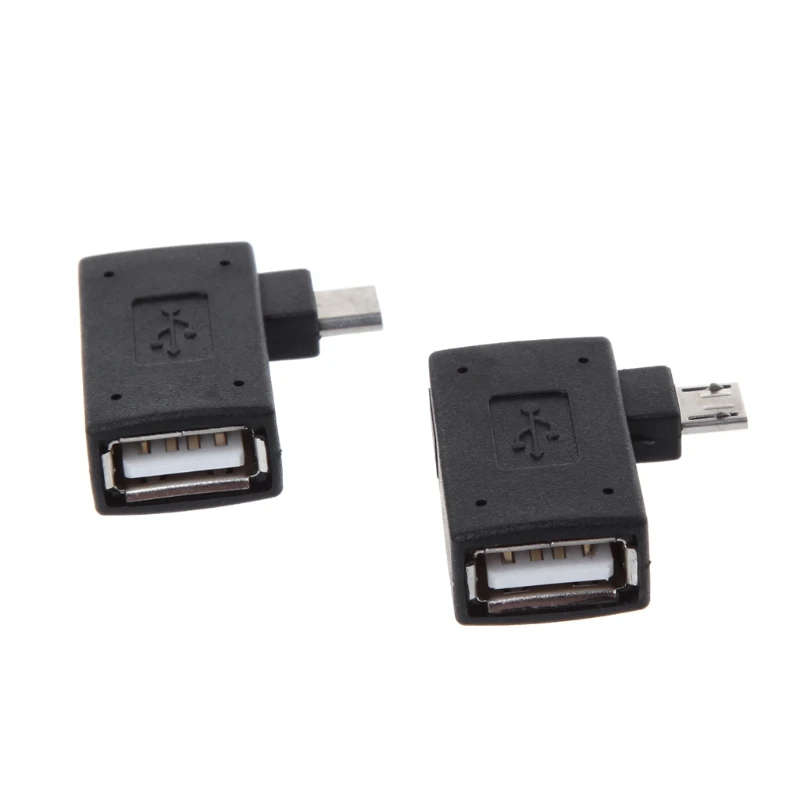 Левый/правый угловой Micro USB 2,0 для OTG разъем адаптера для мобильного телефона планшета
