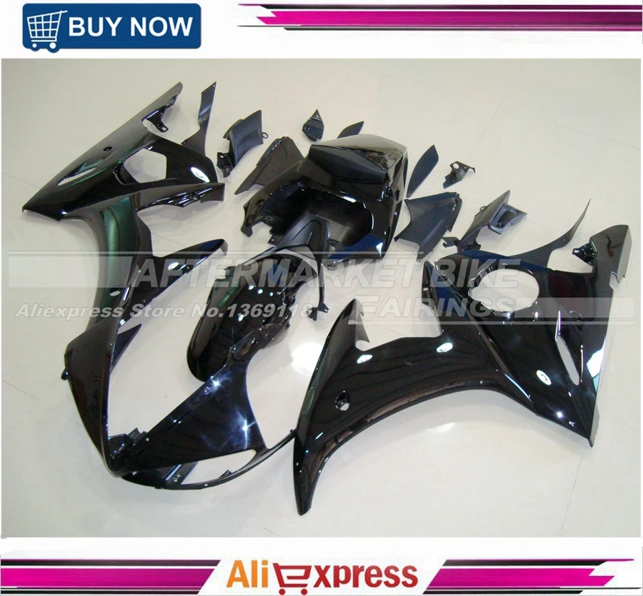 

Complete Fairings For Yamaha YZF600 R6 03 04 2003 2004 ABS Plastic Motorcycle Fairing Kit Cowling Gloss Black