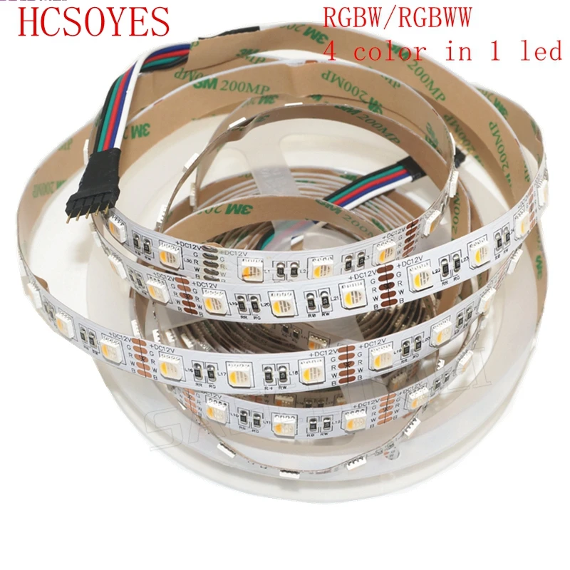 5M DC12V SMD 5050 Светодиодная лента RGBW /RGBWW 60 Светодиодный s/m 4 цвета в 1 светодиодный чип