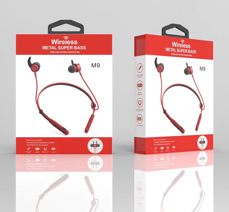 20 шт./лот Новинка M9 Bluetooth наушники стерео Беспроводной Спорт Бег с микрофоном