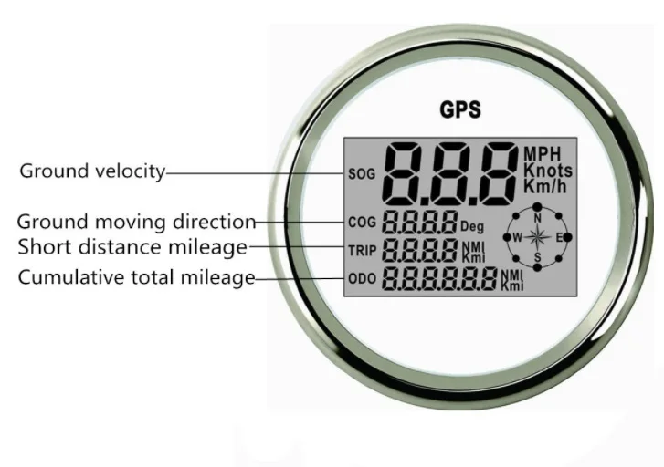 Новинка Цифровой GPS Спидометр 85 мм одометр для автомобиля грузовика морского