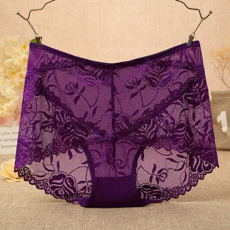 PRTYW Large Size Women Underwear Sexy Lace Women's Panties Transparent Briefs SeamlessLingerie Female Underpants |
