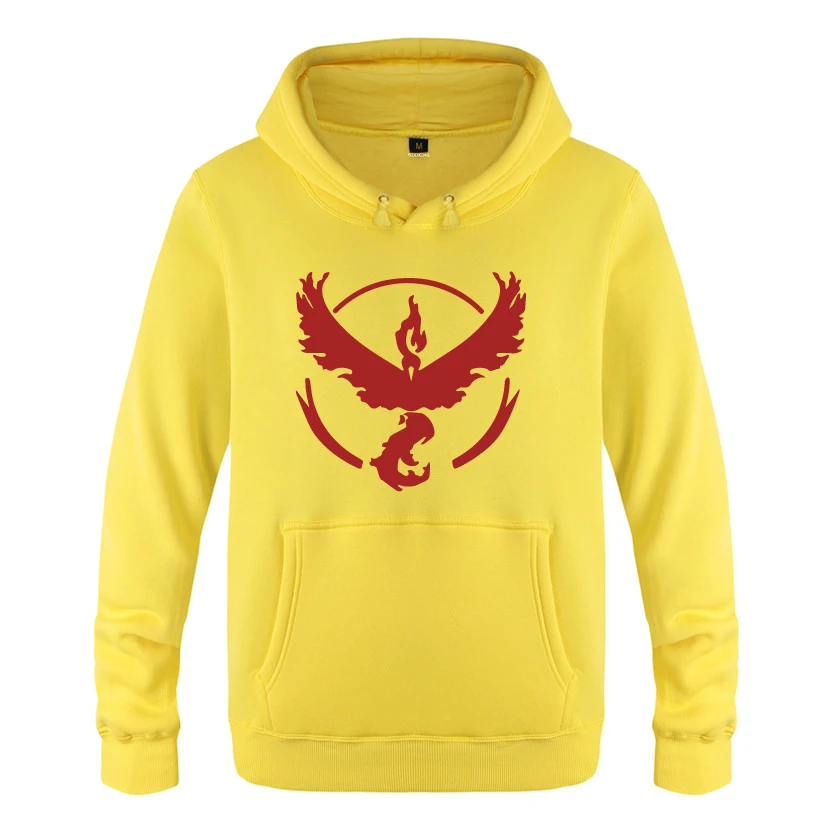 HUAY HOT Pokemon Go Team Valor командные худи мужские пуловер свитшот флисовый - Цвет: HUAY HOT