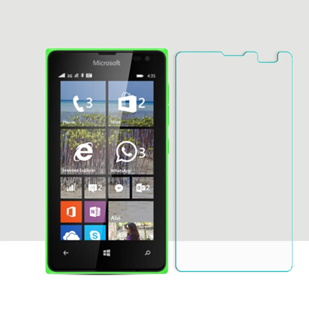 2.5D изогнутый край экрана для Nokia Lumia 435/532 Защитная пленка закаленное стекло