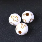 Круглые акриловые бусины-разделители для браслета, ожерелья, ювелирных изделий, 8 мм, 100 шт.лот, 2018