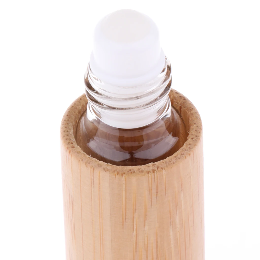 

2 Pieces Wood Empty Roll on Bottles Essential Oils Rollerball Bottles 10ml and 15ml