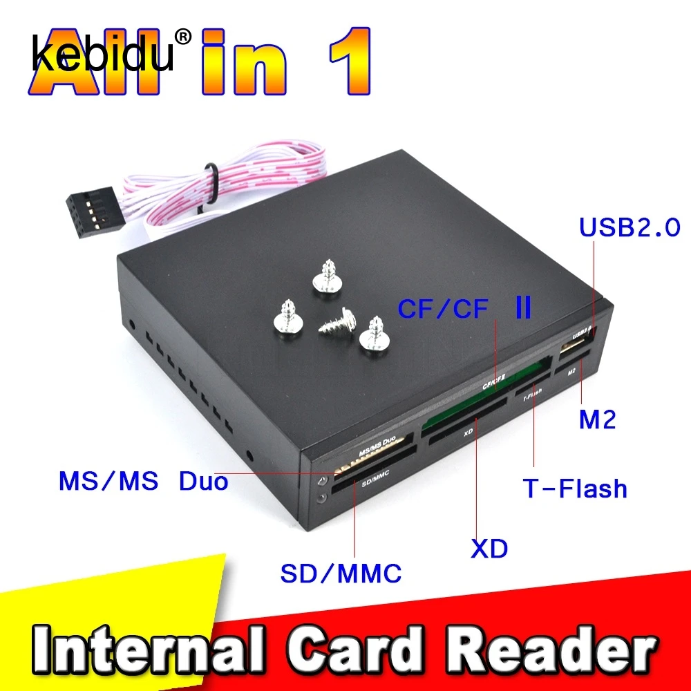 Кард ридер Kebidu All In 1 устройство для чтения карт памяти USB 2 0 3 5&quot|panel card reader|memory