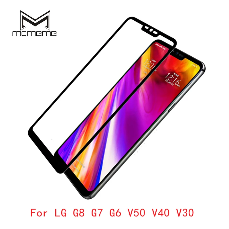 Защитное стекло MCMEME для LG G8 G7 G6 V50 V40 V30 закаленное стеклянная Защитная пленка