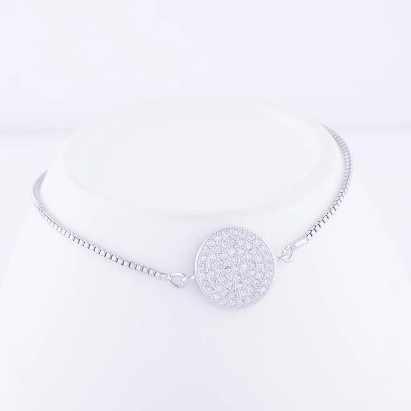 Оптовая продажа простых латунных Металлических Браслетов с подвесками для