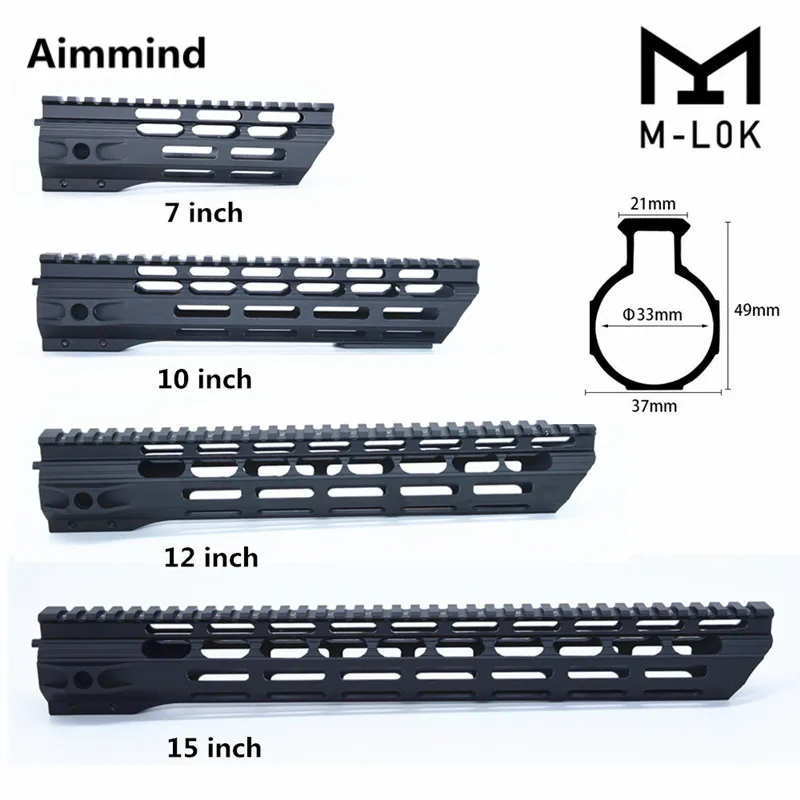 Mlok поручни Один Рельс бесплатно поплавок AR 15 handguard Quad Rail для AEG M4 M16 AR15 для винтовки MLOK Handguard Охота стрельба