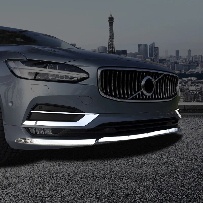 Декоративная рамка для передней противотуманной фары для Volvo S90-18, автомобильный противотуманный светильник, декоративные полосы, модифицированные внешние аксессуары