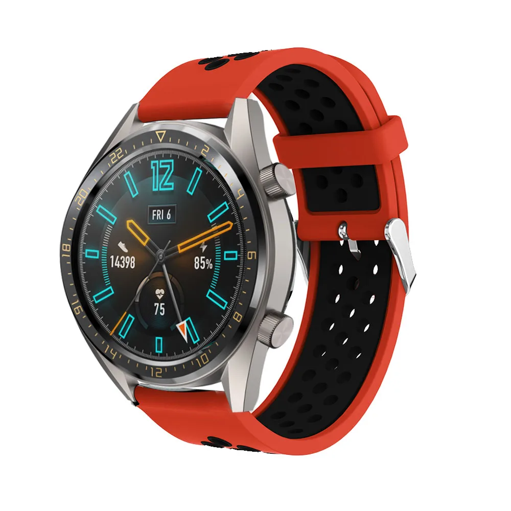 Ремешок силиконовый для наручных часов Huawei Watch GT сменный Браслет Samsung Gear S3 frontier