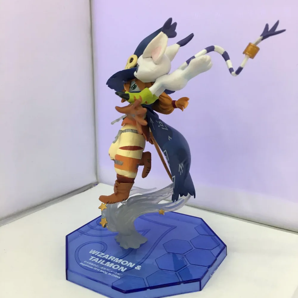 HKXZM Аниме 14 см Digimon Adventure Digital Monster Wizarmon Tailmon ПВХ фигурка Коллекционная кукла модель