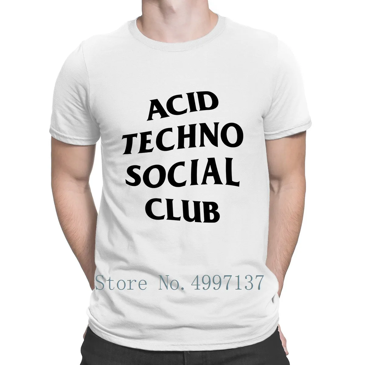 Acid Techno Social Club T Shirt Fitness Spring Short Sleeve S-Xxxl New Style Leisure Printing Letter Shirt