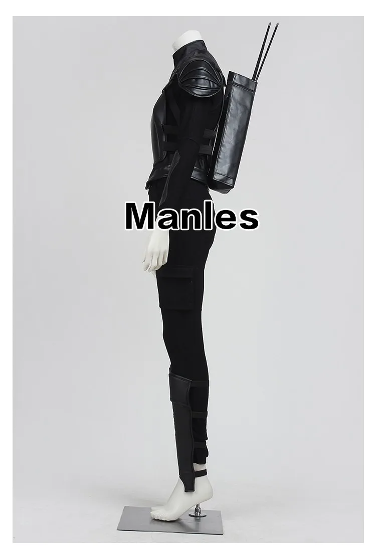 Movie Coser The Hunger Games Part 1 Costume Katniss Everdeen Cosplay Costume Black Version Halloween Costume Adult Women Female