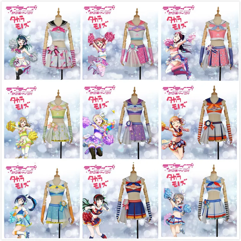 Takerlama LoveLive!SunShine! Aqours Hanamaru Kanan Ruby Yoshiko Riko Chika Dia Watanabe Mari черлидеров Пробуждение