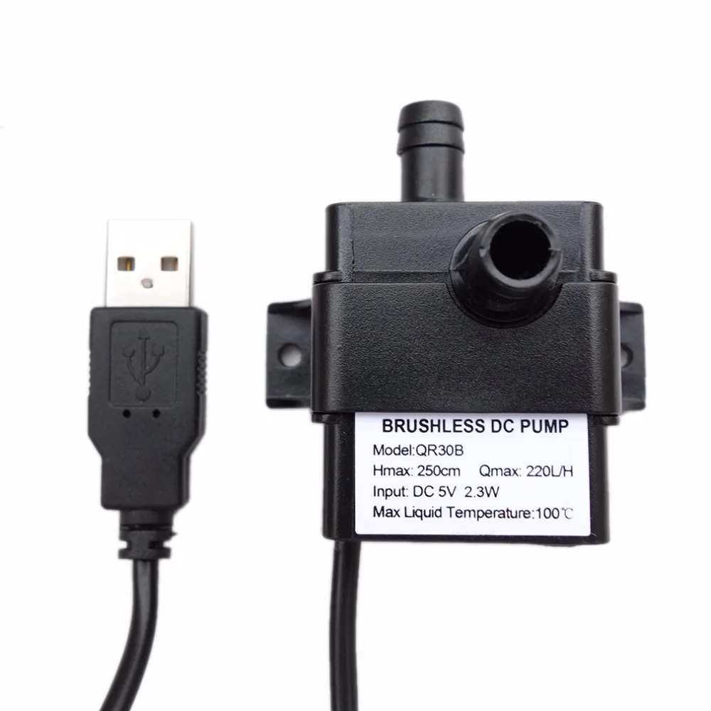 Профессиональный низкий уровень шума QR30B DC 5V 2 3 W 220L/H скорость потока