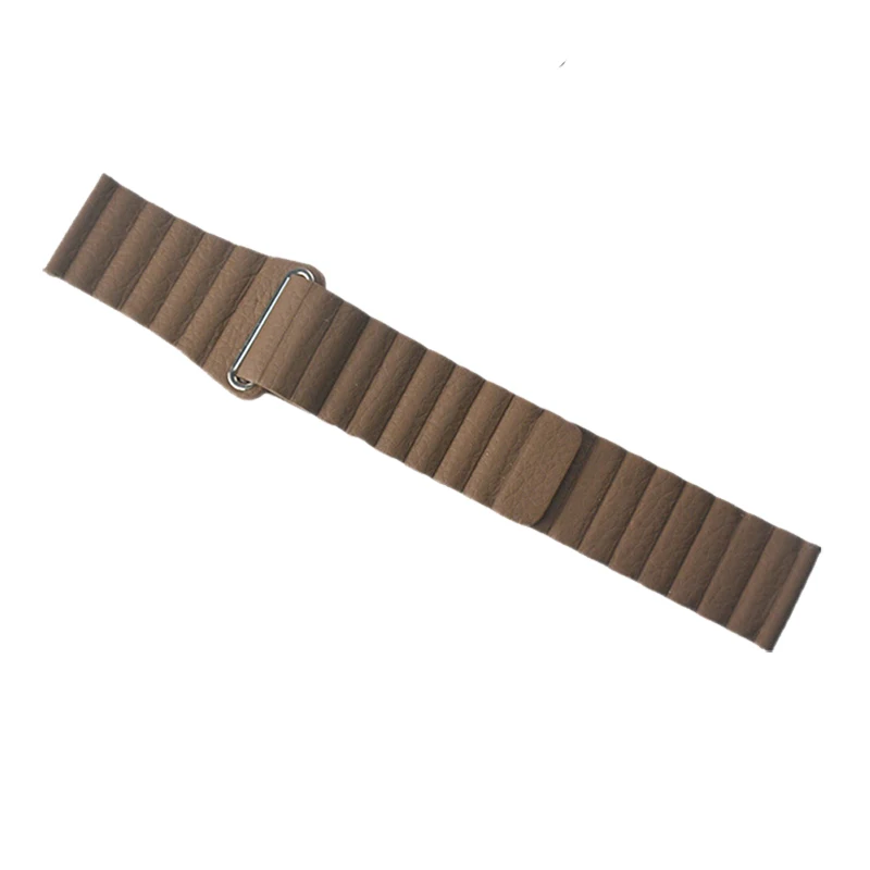 Brown 20 мм кожаный браслет ремешок для Xiaomi Amazfit Bip Amazfit GTR 42 мм наручные часы для samsung Galaxy Active gear S2 S4 Correa - Цвет: Brown