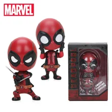 Мини 10 см Marvel игрушки Дэдпул фигурка качающаяся голова 1/10 масштаб предварительно окрашенный Человек-паук Черная пантера Коллекционная модель куклы игрушки