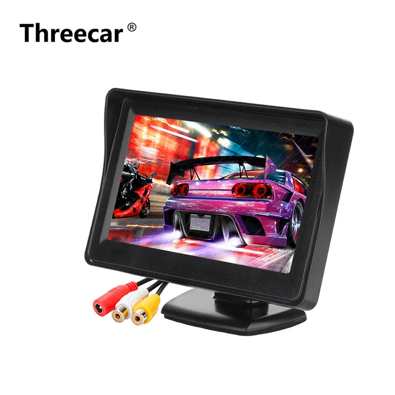 Автомобильный монитор HD 4," TFT lcd Автомобильный дисплей монитор для парковки заднего вида с камерой заднего вида монитор PAL/NTSC - Цвет: Only Monitor