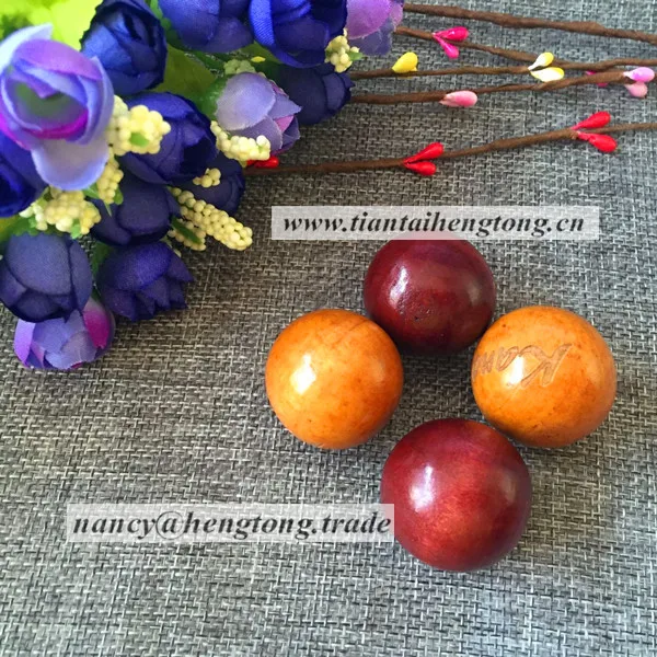brown color 30mm paint wooden ball wood bead gift promotional two available | Украшения и аксессуары