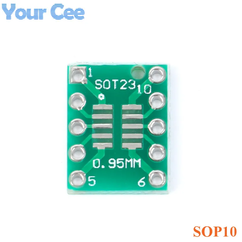 10 шт. плата адаптера SOT23 MSOP10 SMD к DIP10 Pinboard UNAX 0 5 мм/0 95 мм до 2 54 PCB интегральные схемы