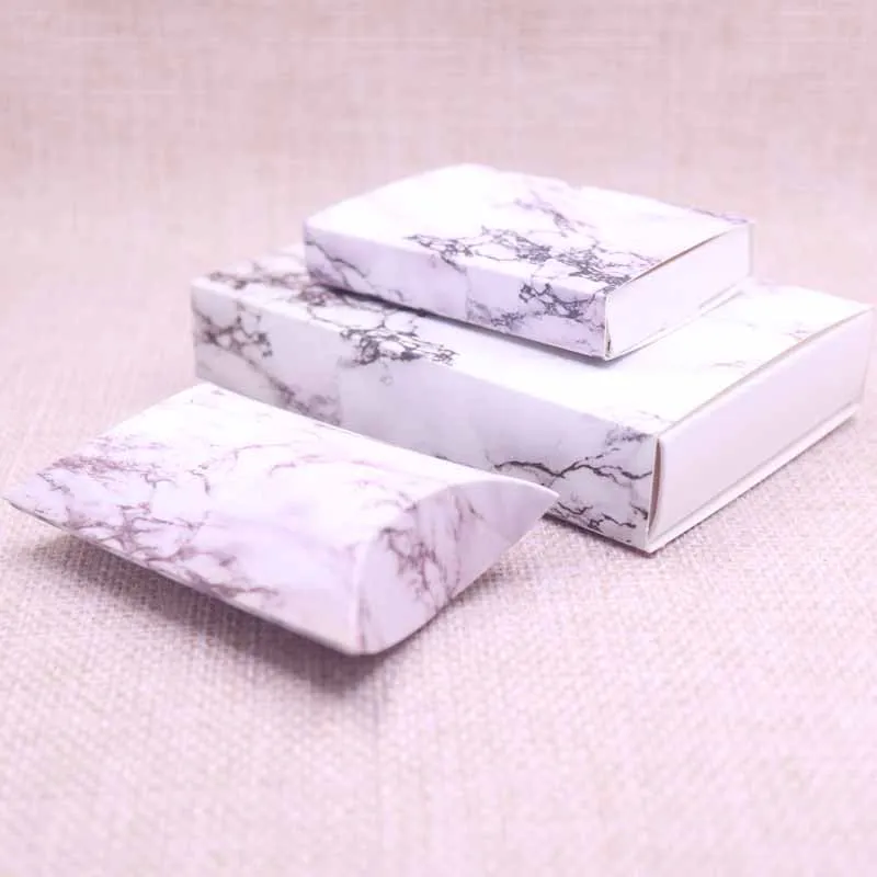 Белая Подарочная коробка Marbel для ювелирных изделий цветная подарочная ожерелий