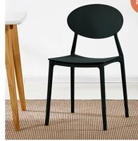 simple modern dining chair fashion casual backrest plastic home balcony outdoor desk chair