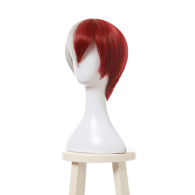 Волосы для косплея ROLECOS аниме MHA Косплей Todoroki Shoto 30 см короткие волосы унисекс