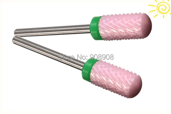 Насадка насадка в форме бочонка розовая керамическая для маникюра и педикюра |