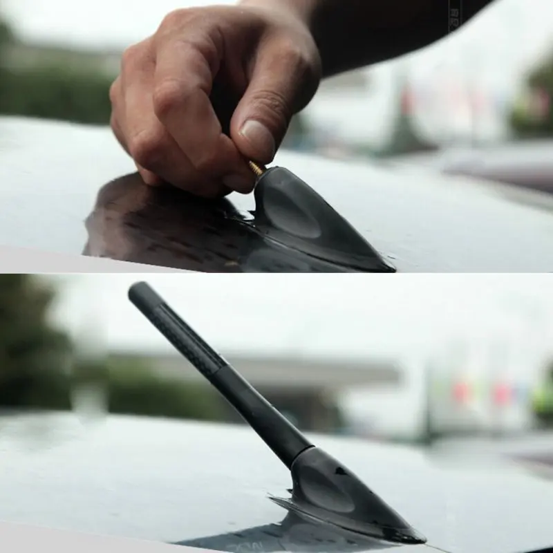 Автомобильная антенна WRC стиль углеродное волокно радио FM для автомобиля