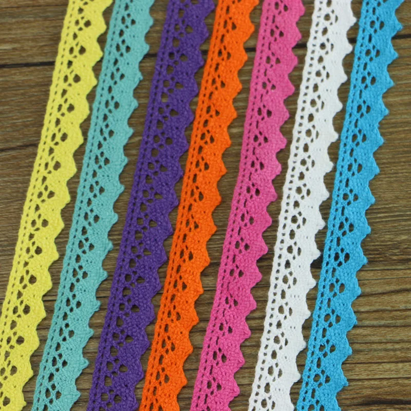 5 colors randomly shipped 25 yards cotton knitted lace DIY handmade wedding / craft gift packaging decoration | Дом и сад