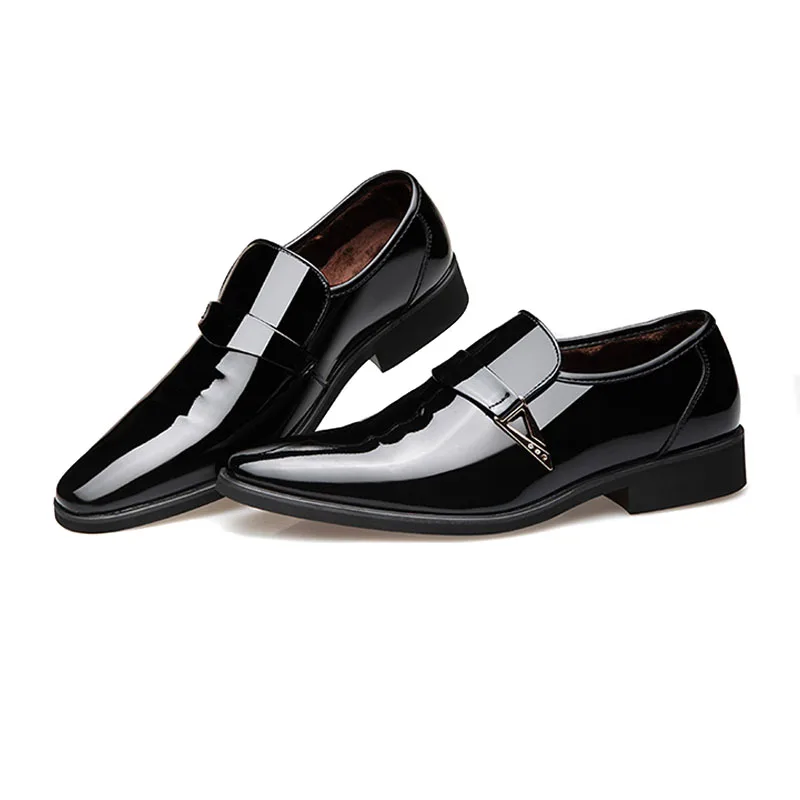

Nice New Fashion Business Men Leather Shoes Non-slip Fashion Formal Flat Pointed Toe Casual Shoes Vogue