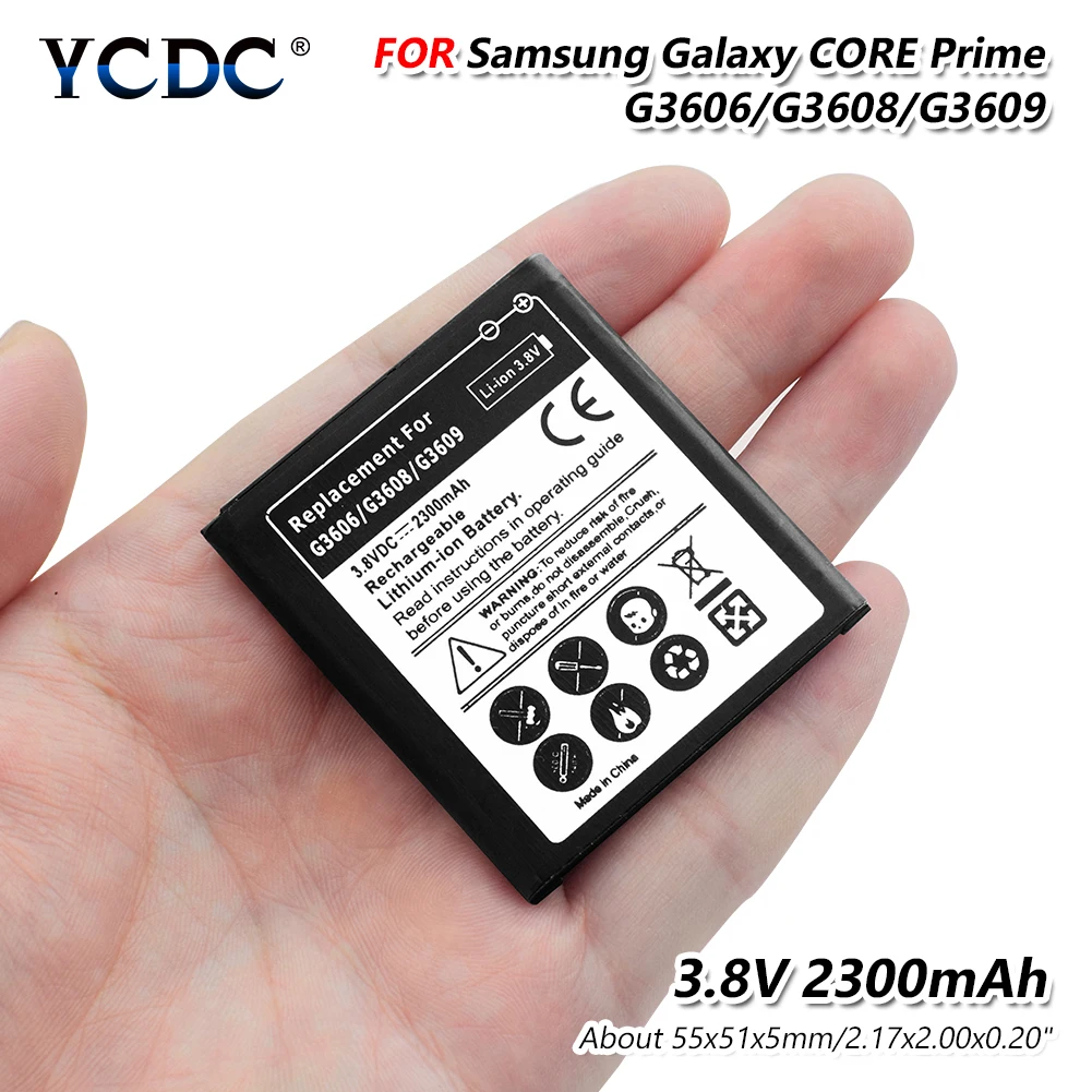 Литий ионный аккумулятор для Samsung Galaxy Core Prime G3606/G3608/G3608/G3609 3 8 В 2300 мА · ч сменный с