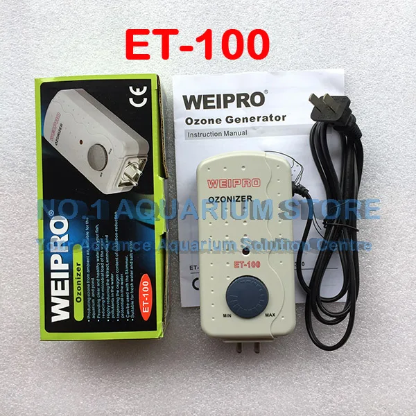 ET-100 with air pump Weipro ET-25 ET-50 ET-100 ET-200 Озон Генератор озонатор работает с ОВП контроллер Коралловый Риф Морской аквариум пресноводный жемчуг - Цвет: ET-100 with air pump